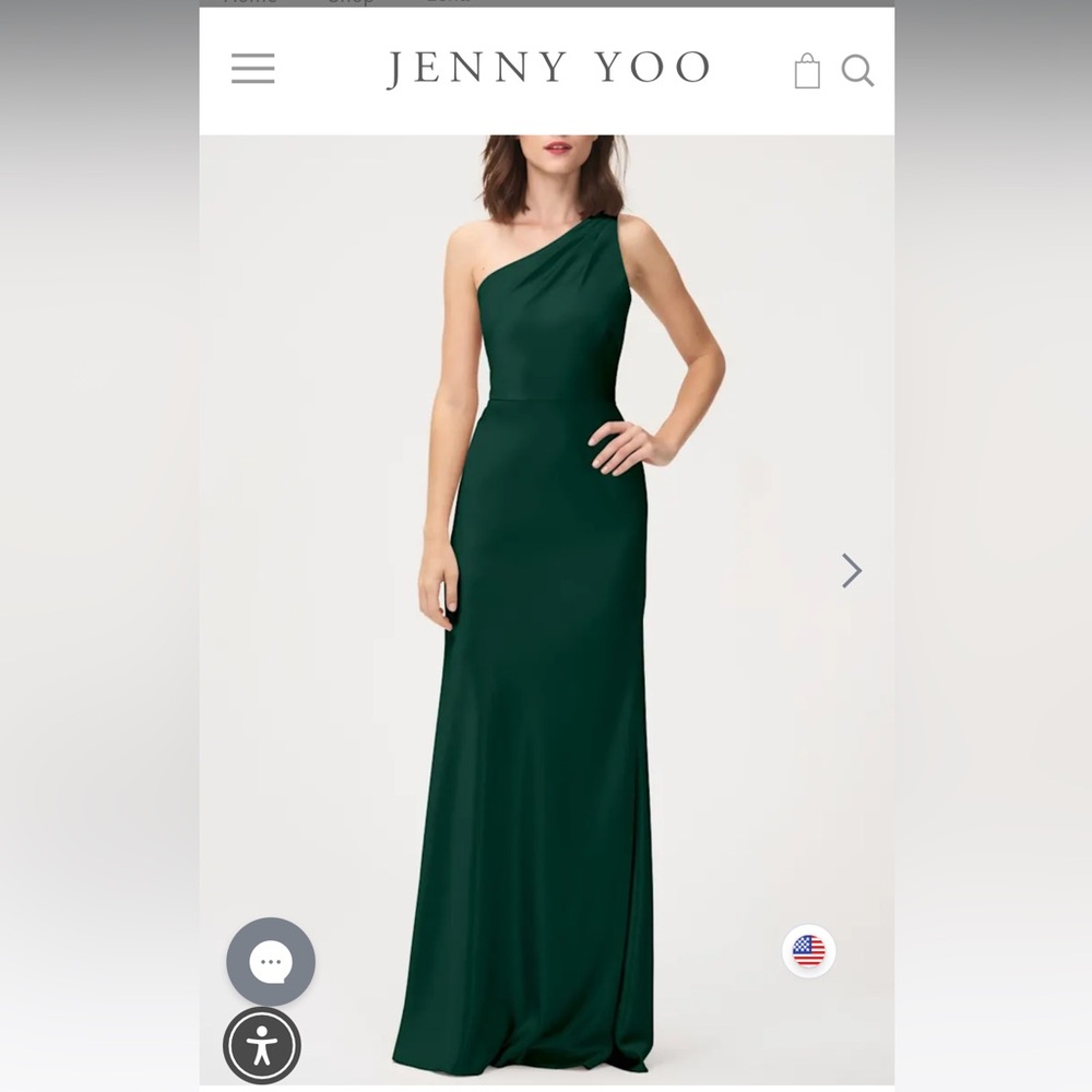 Elegant Green One-Shoulder Dress